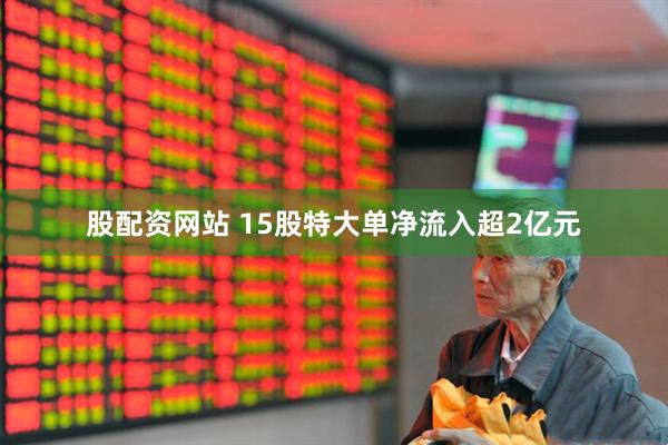 股配资网站 15股特大单净流入超2亿元